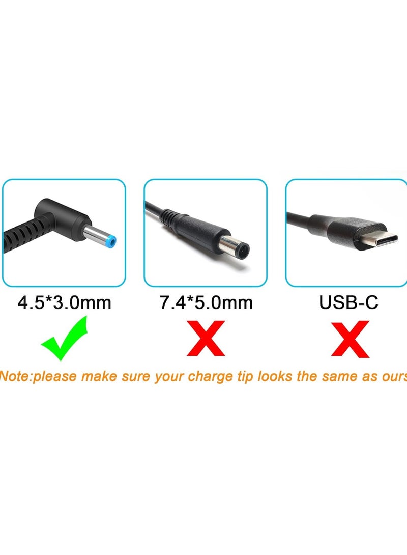 Replacement Charger for HP Laptop 120W 19.5V 6.15A Output AC Adapter, Input 100-240V 1.5A, 50-60Hz, Laptop Charger