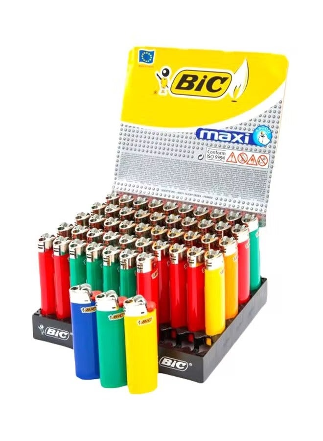 50-Piece lighter Set Yellow/Green/Blue