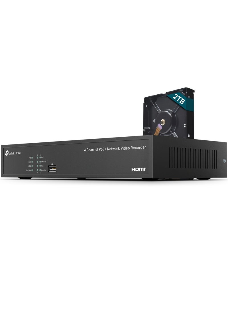 VIGI NVR1004H-4P VIGI 4 Channel PoE+ Network Video Recorder