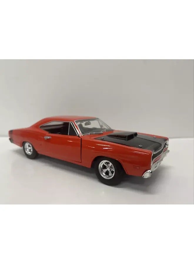 1/24 Scale 1969 Dodge Coronet Super Bee Diecast Model Car Red Muscle Car Replica