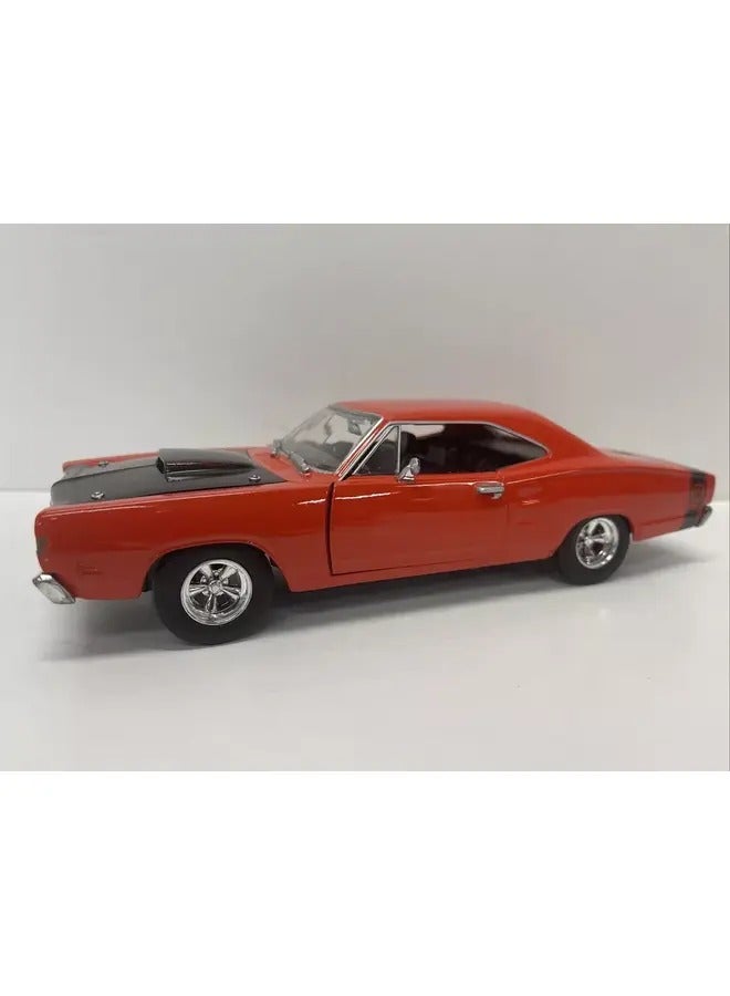 1/24 Scale 1969 Dodge Coronet Super Bee Diecast Model Car Red Muscle Car Replica