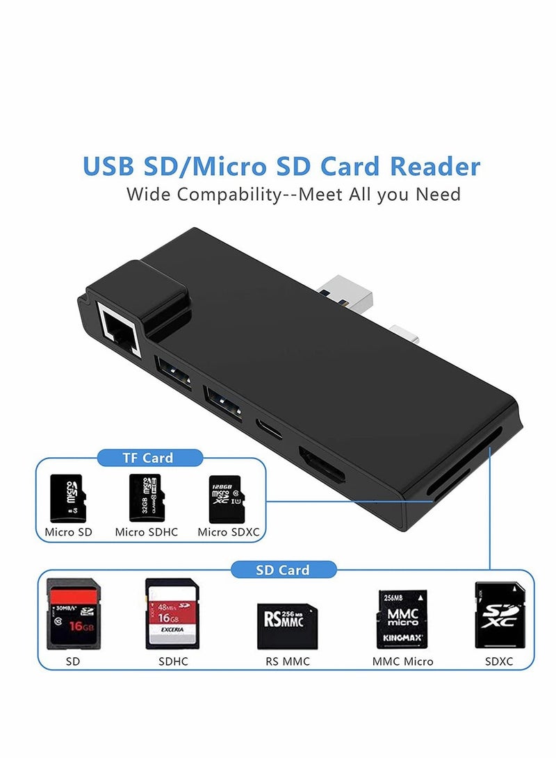 Multiport Docking Station with HDMI Ethernet USB C PD Charging and Card Reader for Laptops and Devices