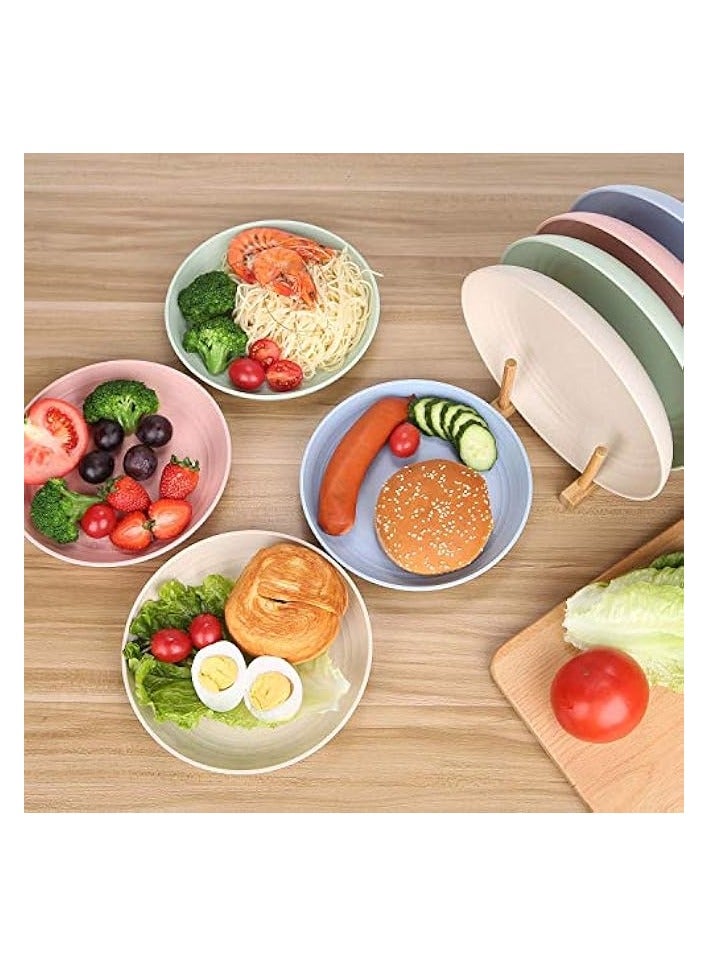 Unbreakable Plates - Reusable Plate Set - Dishwasher & Microwave Safe - Perfect for Dinner Dishes - Healthy for Kids Children Toddler & Adult