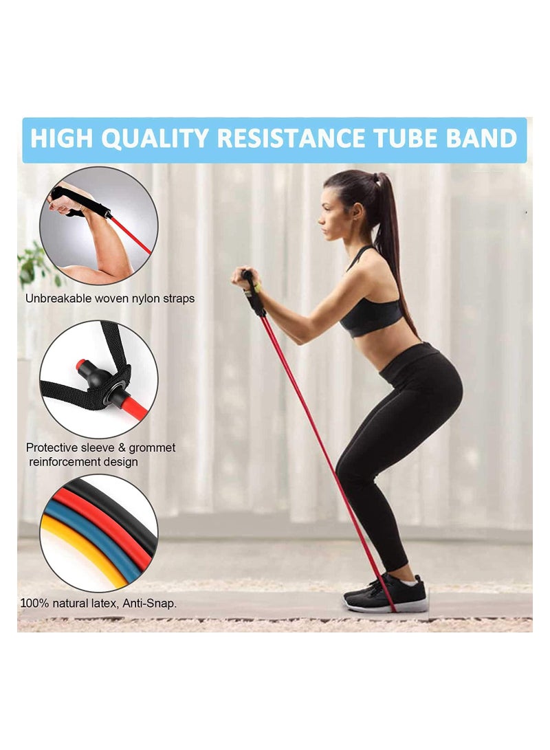 KASTWAVE Resistance Bands with Comfort Handles - Versatile Exercise Bands for Yoga, Physical Therapy & Workouts (GREEN)