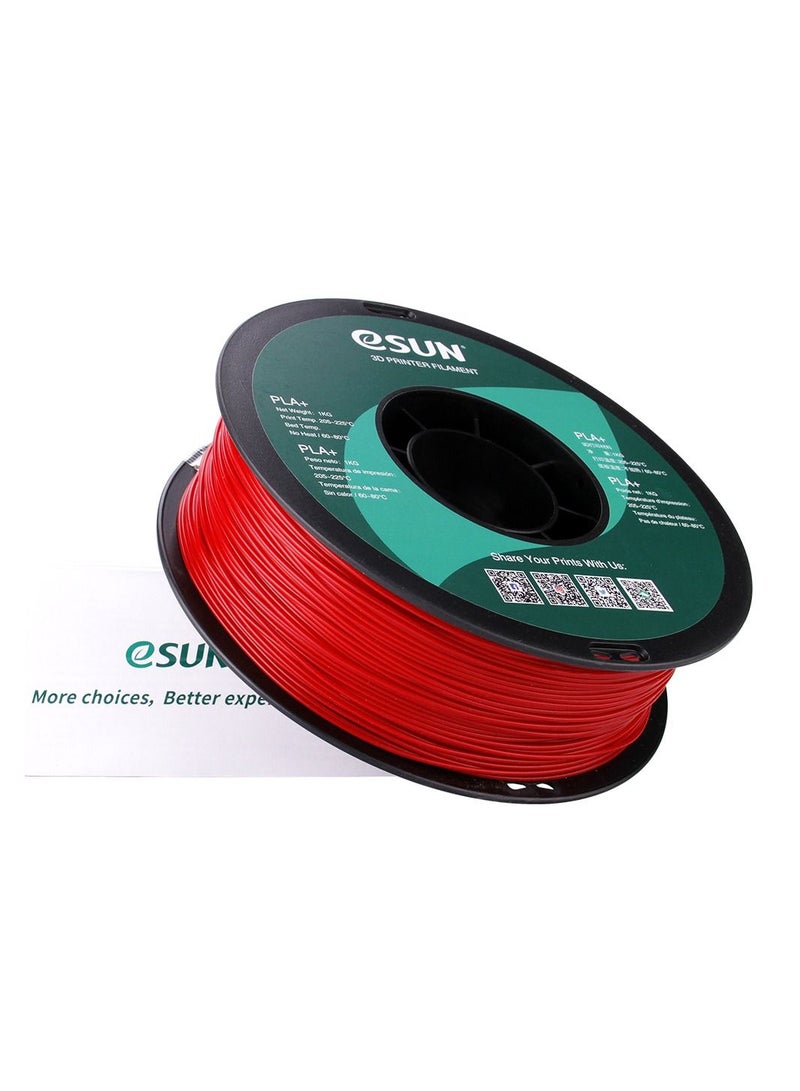 Esun 3D Printer Filament PLA+ 1.75 mm Dimensional Accuracy +/- 0.05 mm 1 Kg (2.2 lbs) Spool 3D Printing Material for 3D Printers – Fire Engine Red