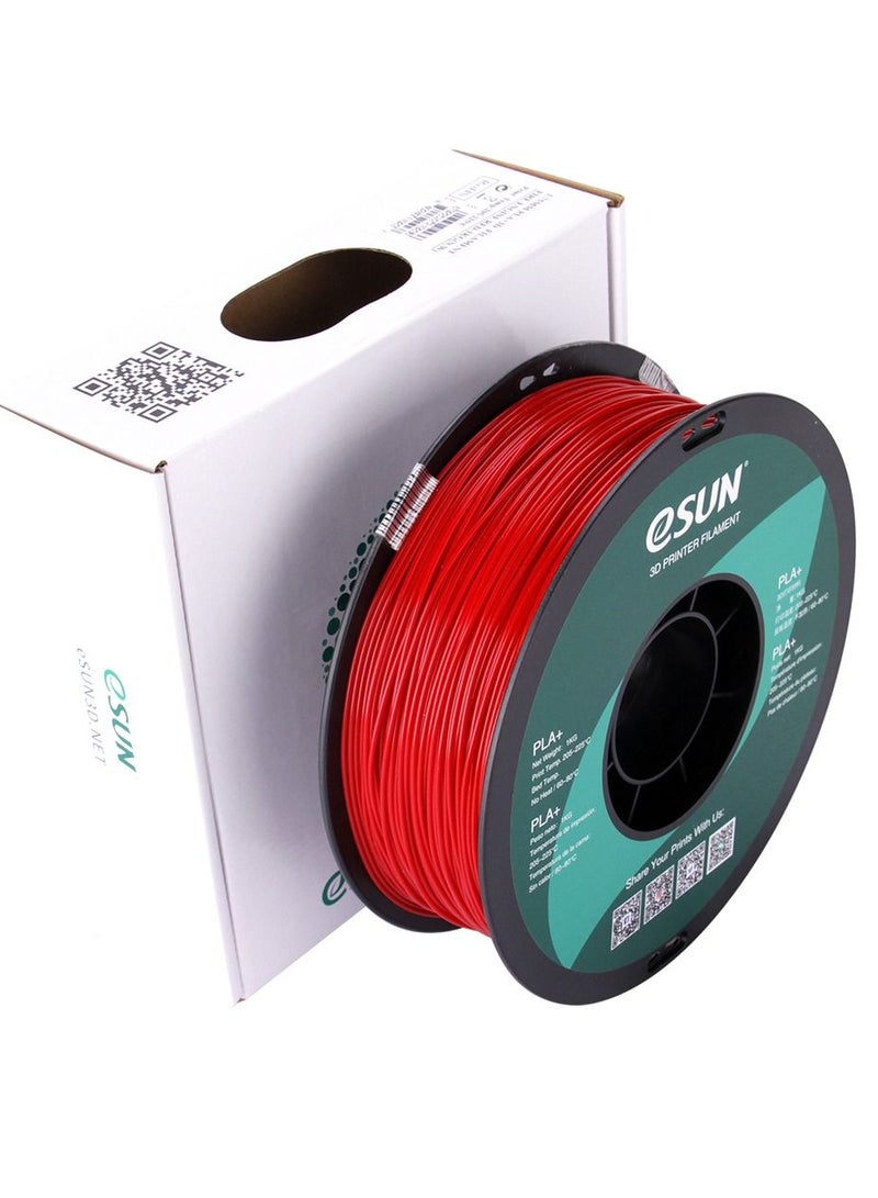 Esun 3D Printer Filament PLA+ 1.75 mm Dimensional Accuracy +/- 0.05 mm 1 Kg (2.2 lbs) Spool 3D Printing Material for 3D Printers – Fire Engine Red