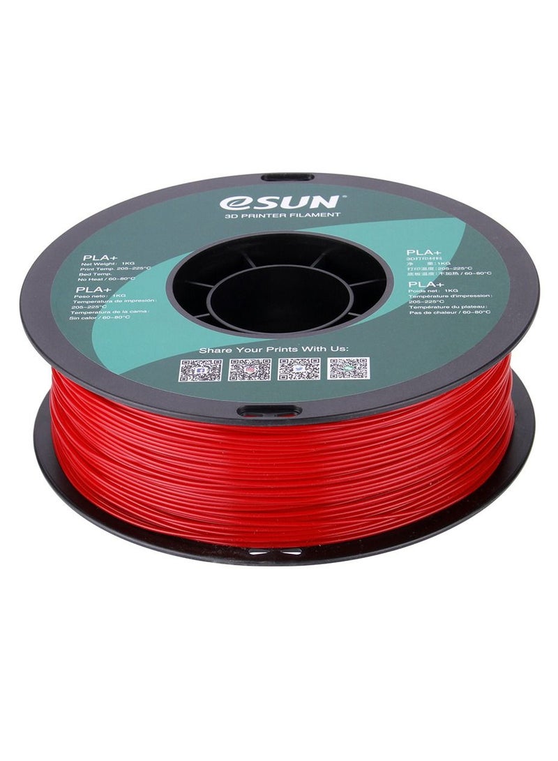 Esun 3D Printer Filament PLA+ 1.75 mm Dimensional Accuracy +/- 0.05 mm 1 Kg (2.2 lbs) Spool 3D Printing Material for 3D Printers – Fire Engine Red