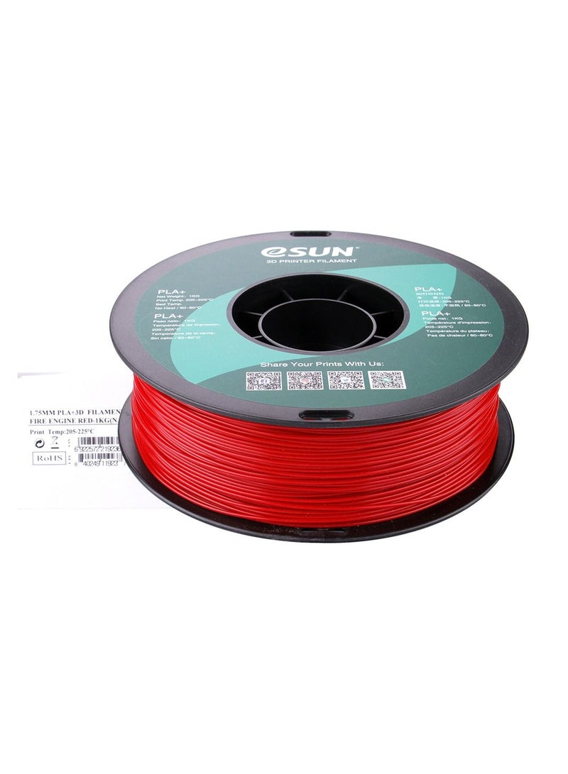 Esun 3D Printer Filament PLA+ 1.75 mm Dimensional Accuracy +/- 0.05 mm 1 Kg (2.2 lbs) Spool 3D Printing Material for 3D Printers – Fire Engine Red