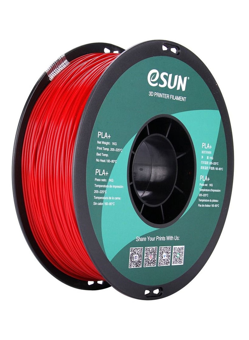 Esun 3D Printer Filament PLA+ 1.75 mm Dimensional Accuracy +/- 0.05 mm 1 Kg (2.2 lbs) Spool 3D Printing Material for 3D Printers – Fire Engine Red