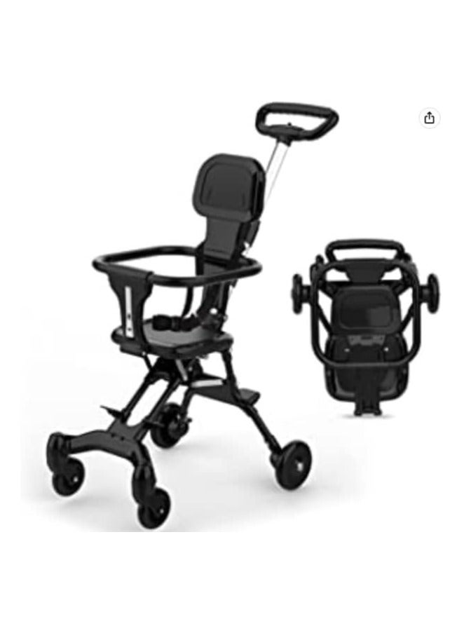 Pocket Stroller for Travel Stroller for Airplane Portable Compact Airport Stroller - Small Stroller for Toddler Travel All Terrain Stroller for Toddler Stroller for Upto 65 Lbs black