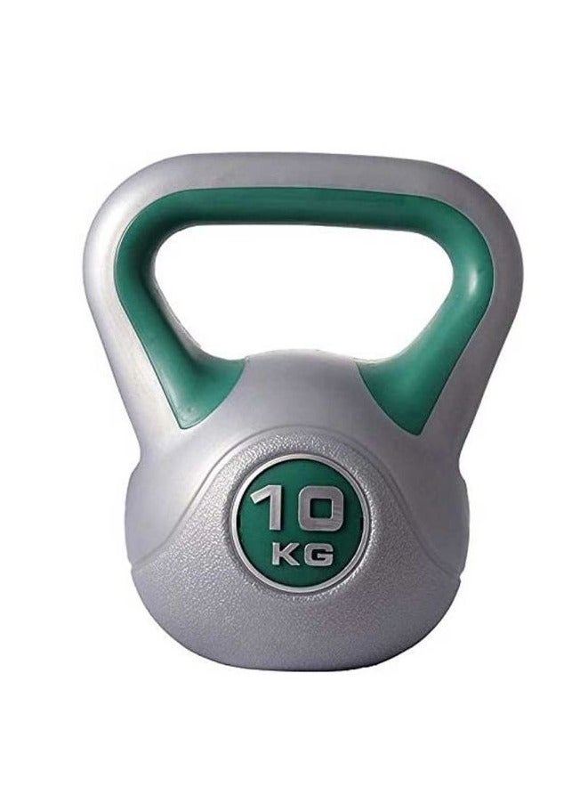 York Fitness Vinyl Kettlebell Home Gym Equipment Perfect for Bodybuilding Weight Lifting Training Green 10kg