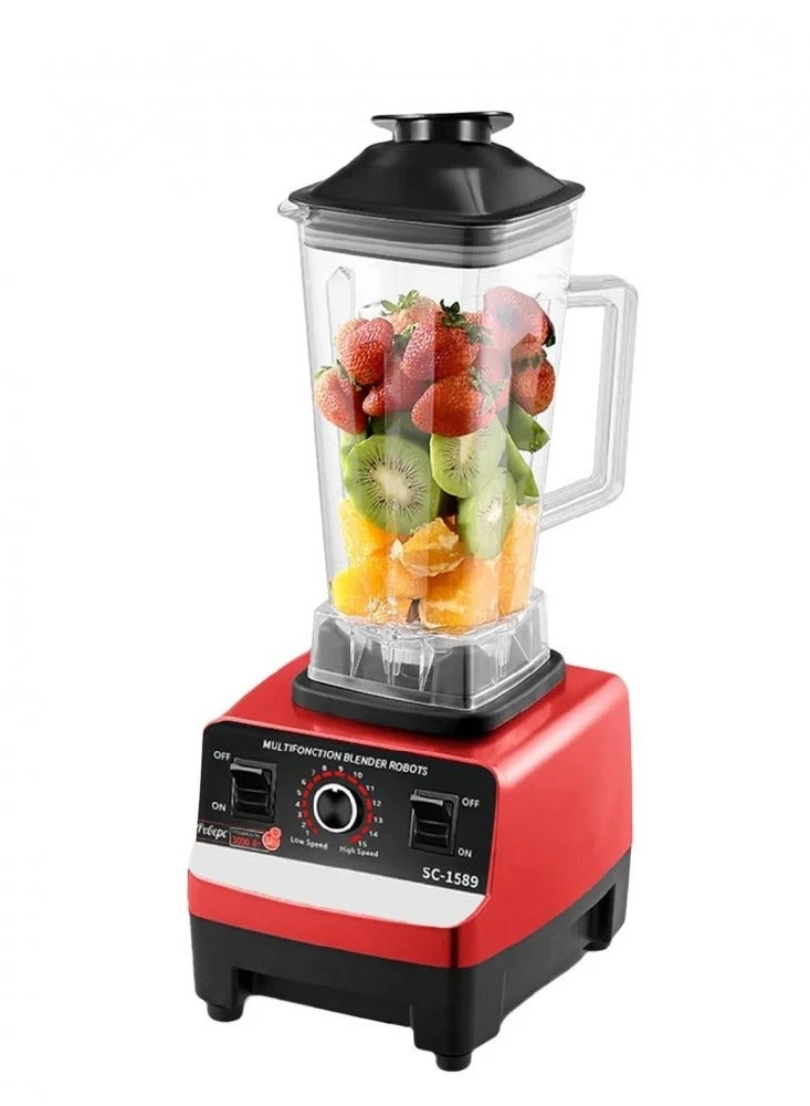 Multifunctional Ice Crusher, Smoothie Blender, High Power Blender, 2L Large Capacity Commercial Blender Milkshake Maker