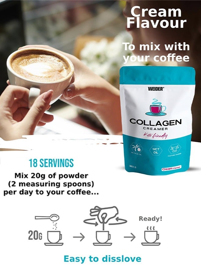 Collagen Creamer, Keto Friendly, No Palm Oil, 360g Cream Flavour