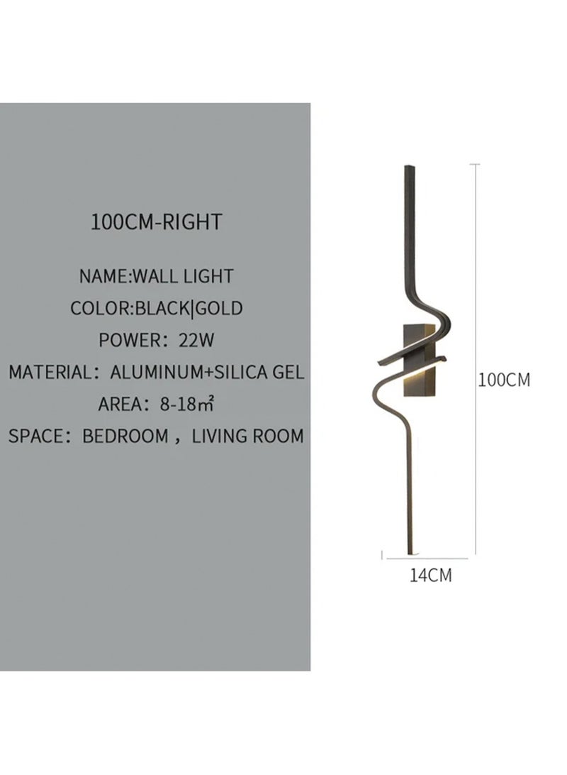 （Tricolour light-100CM-R）Modern wall lights Home appliances Nordic style long lumen home decoration Bedroom dining room TV wall lighting fixtures，wall lamp