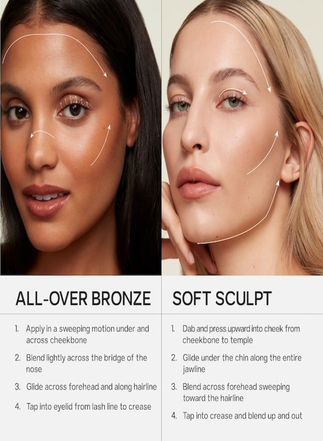 SAIE Sun Melt Natural Cream Bronzer - Deep Bronze - a warm red shade for very dark skin tones 30ml | Lightweight, Blendable, Sun-Kissed Glow