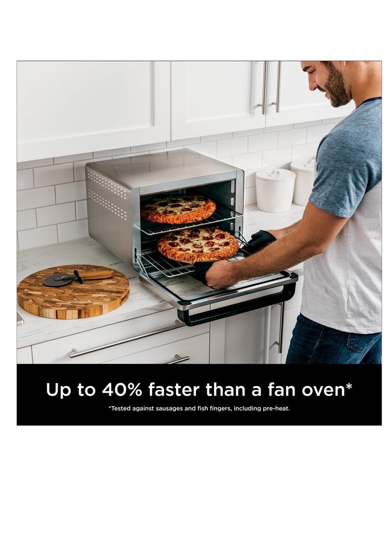 Foodi 10-in-1 Multifunction Oven, Fast Mini Oven, Countertop Oven, 10 Cooking Functions, Air Fry, Pizza, Grill, Roast, Bake, Toast, Bagel & More, Make Family-Size Meals 1 L 2400 W Dt200ME 43.5