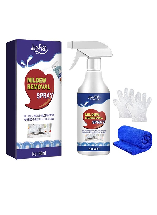 Jue-Fish Mildew Remover For Cleaning Bathroom Tiles, Walls, Ceilings, Mildew Spots, Multi-Functional Mildew Removal Spray