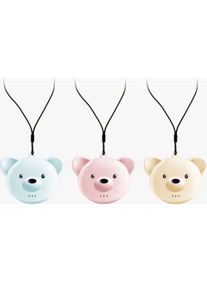 Portable Air Purifier Mini Bear Wearable Pink 6.5x4.7x2.2cm