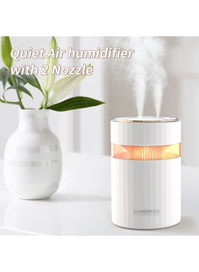 Dual Mist Humidifier Quiet Air Purifier Pink 17.5x11.5x11.5cm