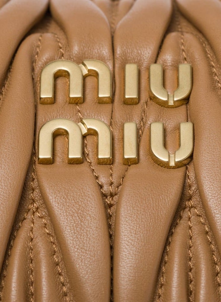 MIU Wander nappa leather hobo Shoulder Bag