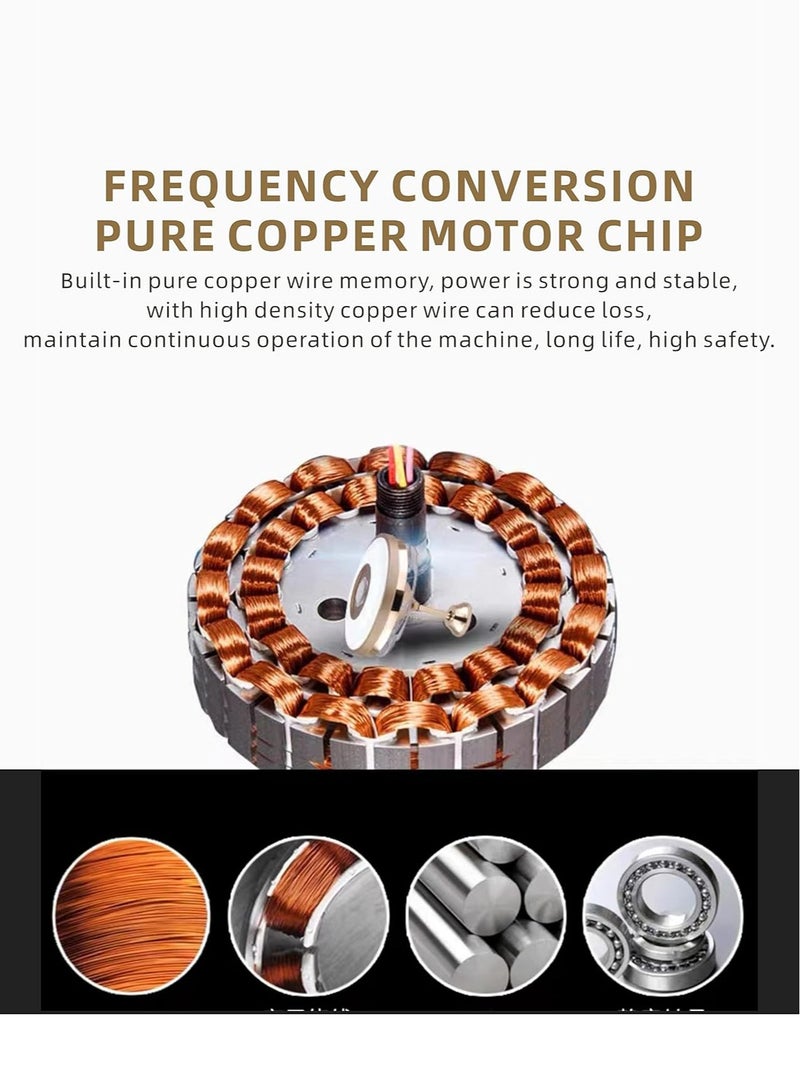 Ceiling Fan 42 inch with LED Light and Remote Control Kit | Modern Blade Noiseless copper Motor, Dimming and Color Temperature Adjustment, 3-speed, three color adjustable (Silver)