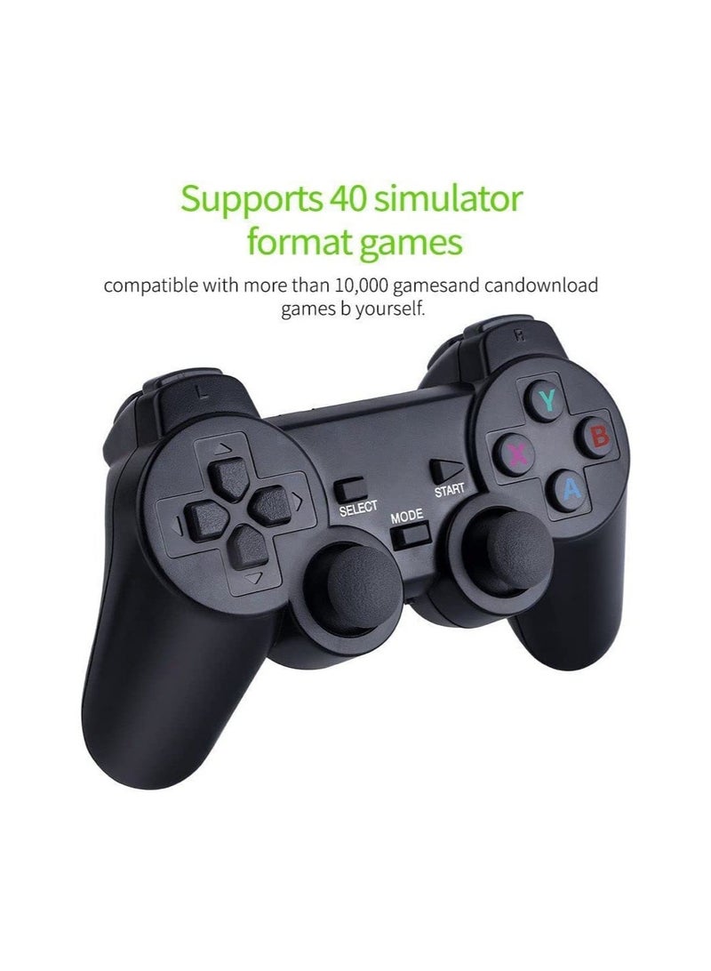 Classic M8 Game Stick 4K Game Console with Two 2.4G Wireless Gamepads Dual Players HDMI Output Built in 3500 Classic Games Compatible with Android TV/PC/Laptop