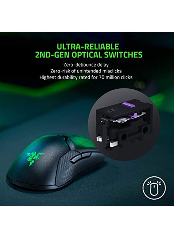 Razer Viper Ultimate Hyperspeed Lightest Wireless Gaming Mouse - 20K DPI Optical Sensor, Chroma RGB Lighting, 8 Programmable Buttons (Without Charging Dock) -