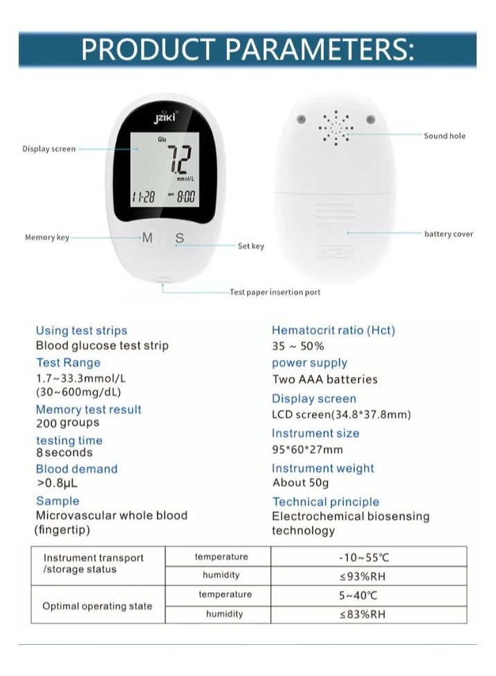 Blood Glucose Monitor JZK 202