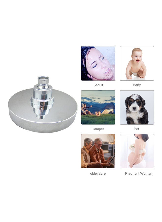 LED Shower Head With 7 Colour Flash Light Silver 15.00*10.00*15.00cm