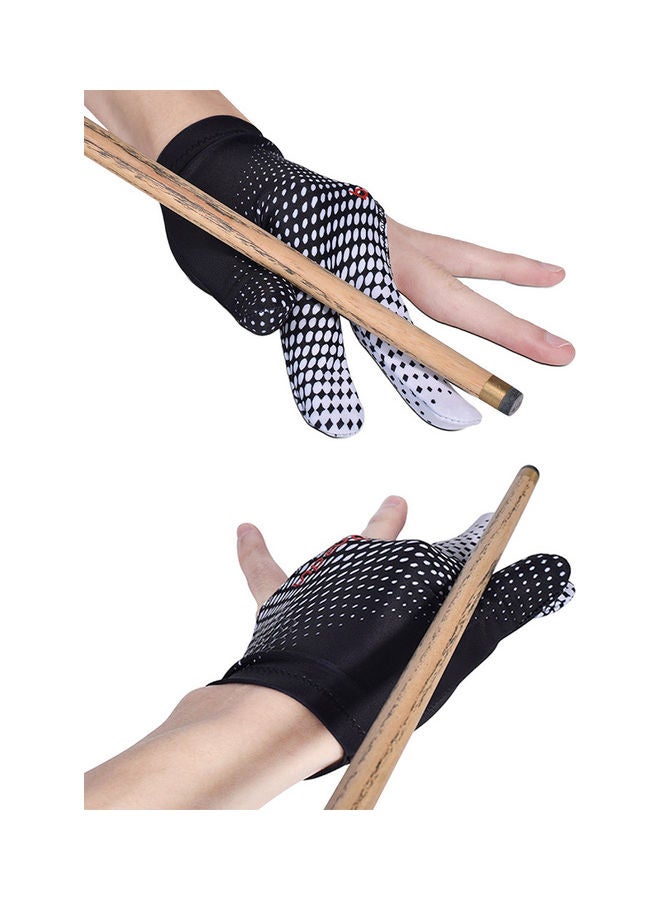 Anti-Skid 3 Finger Elastic Cue Billiard Glove 13x3x10cm