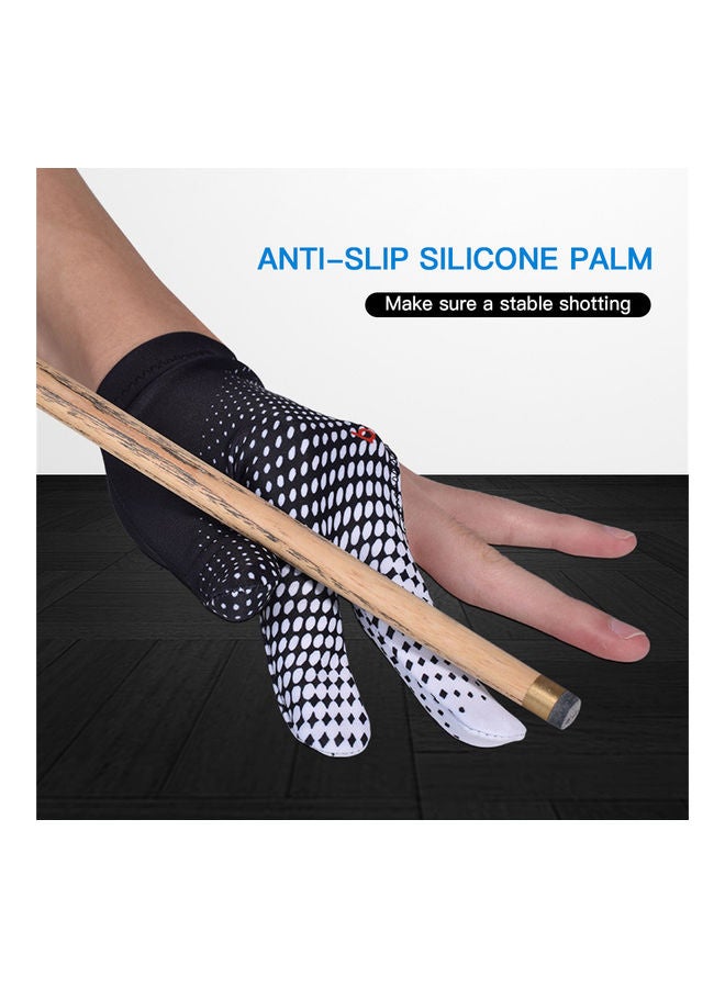 Anti-Skid 3 Finger Elastic Cue Billiard Glove 13x3x10cm