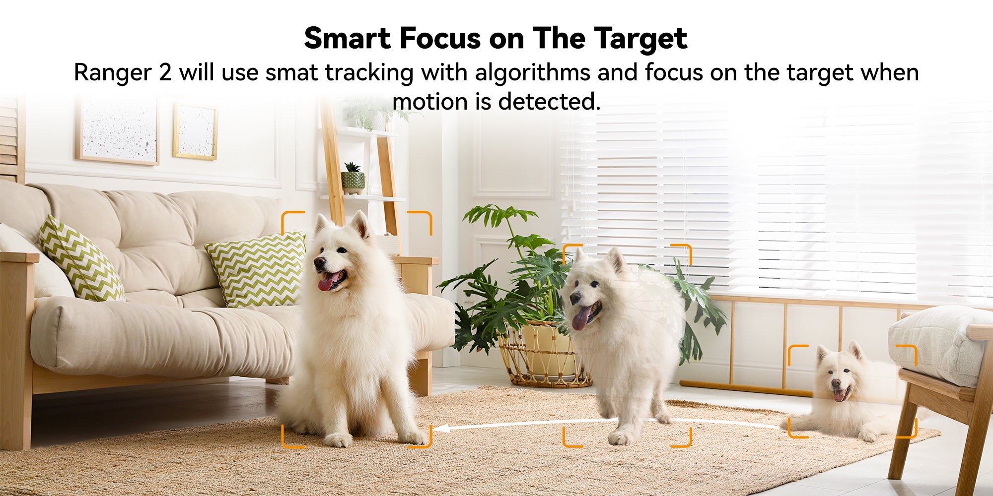 Ranger 2 Indoor WiFi 2K Live Cam, 8x Digital Zoom, Motorized Pan and Tilt with 360° Coverage View, Accurate Human and Pet Detection, Smart Night Vision (Up to 10m), Privacy Mode, Smart Tracking, Two-Way Talk, MicroSD Slot (up to 256 GB)