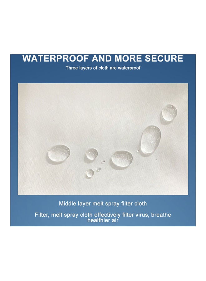 Non-Woven Fabric Melt-Blown DIY Close Skin Cloth Mask White 5 x 2cm