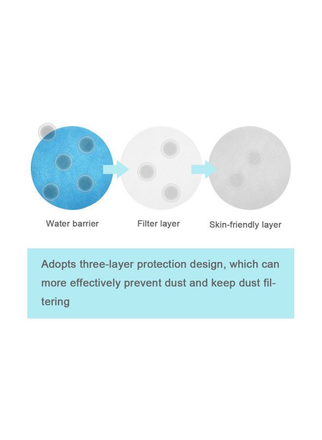 10-Piece Disposable Mask Gasket Blue 11x11centimeter