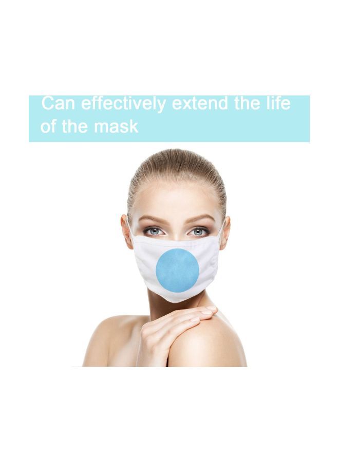 10-Piece Disposable Mask Gasket Blue 11x11centimeter