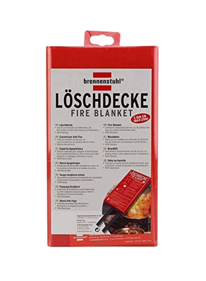 Loschdecke Fire Blanket Red 120x120centimeter