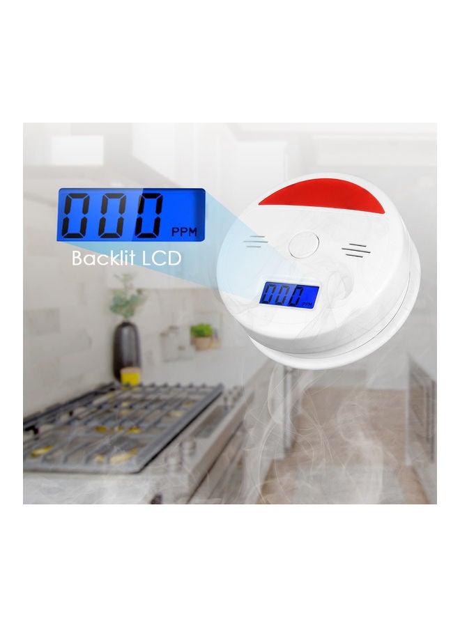 Carbon Monoxide and Alarm Sensor CO Detector White