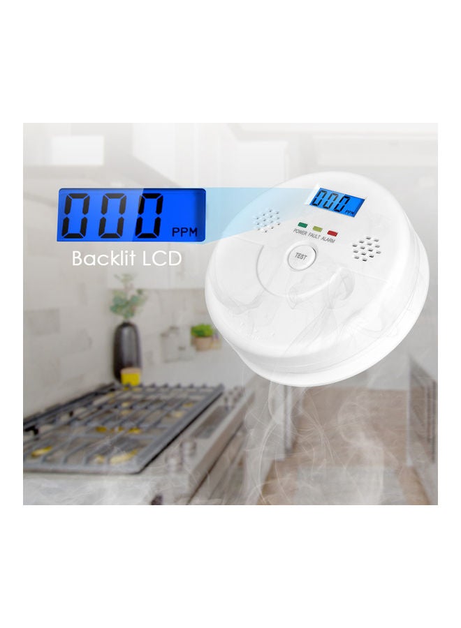 Carbon Monoxide and Alarm Sensor CO Detector White