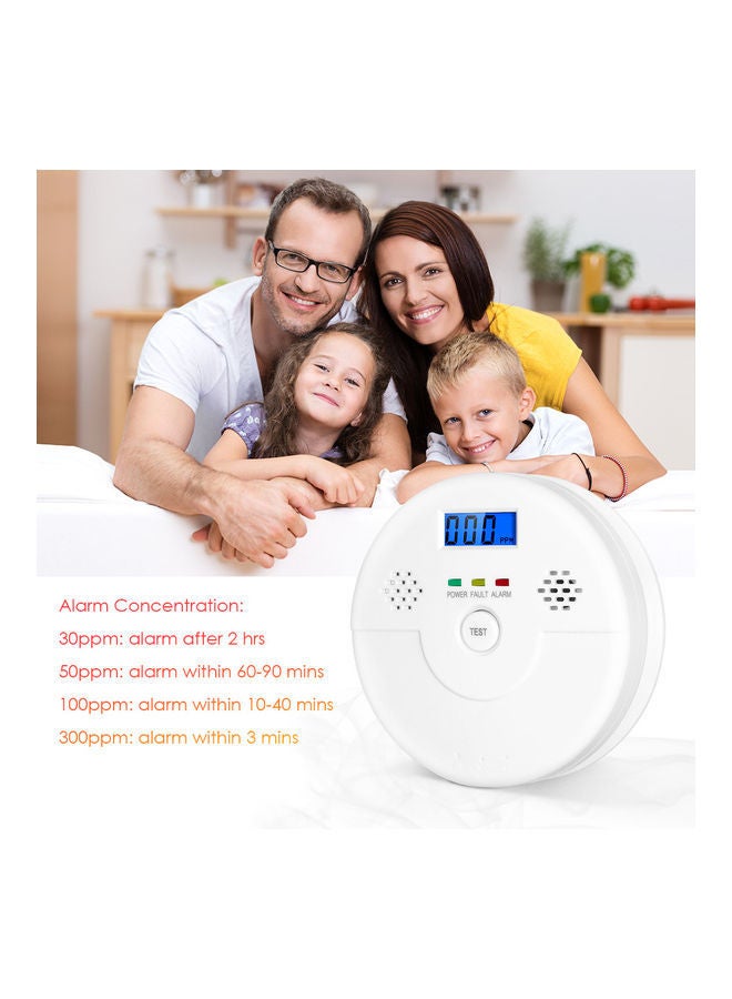 Carbon Monoxide and Alarm Sensor CO Detector White