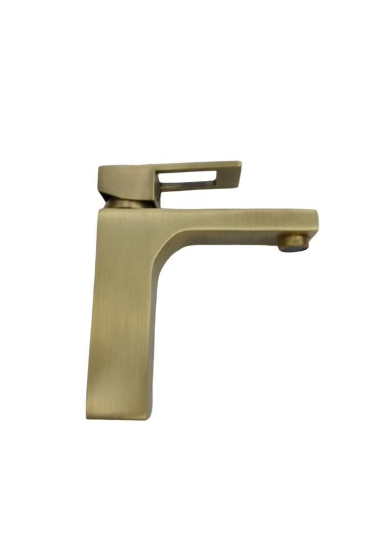 Single-Handle Brass Basin Faucet - Hot and Cold Water Mixer Tap