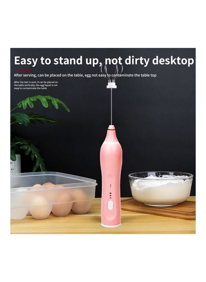 3 Speed Electric Milk Frother Pink