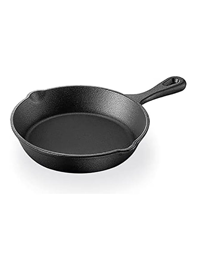 Cast Iron Skillet Pre-Seasoned Die Cast Iron Skillet Compatible with Gas Induction Oven and Grill 25 CM