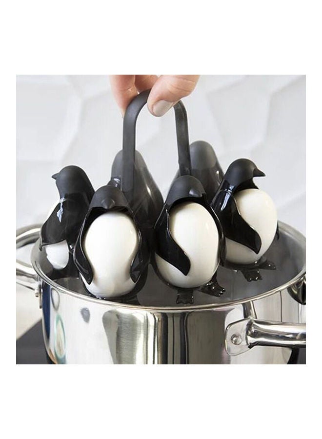 Penguin Shaped Egg Cooker Black 15x12.5x13cm