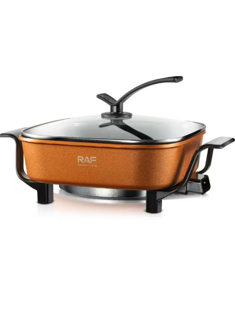 RAF Multi-functional Electric Knob Control 1200W 5L Non-stick coating Electric Hot Pot Cooking