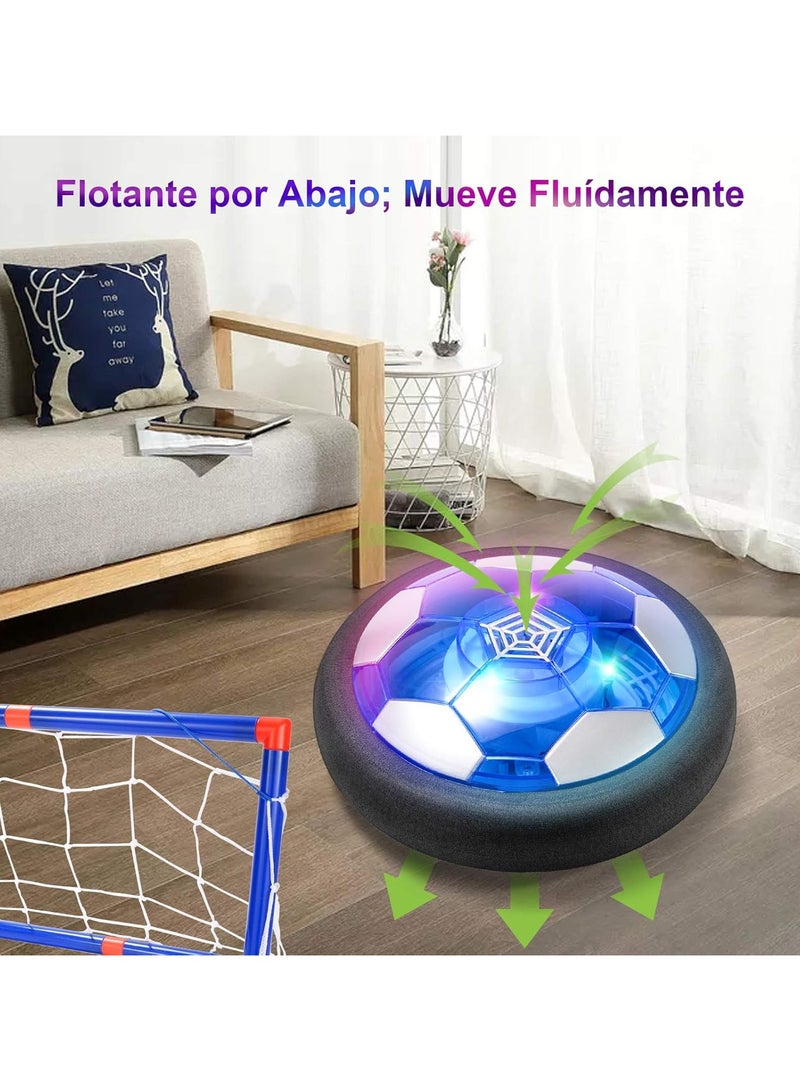 Floating Football with LED Lights Air Power Football Foam Bumpers Indoor and Outdoor Hover Ball Gift Boy Girls Indoor Outdoor Kids Air Soccer Disk Game