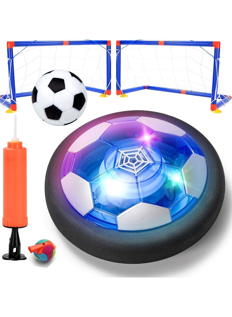 Floating Football with LED Lights Air Power Football Foam Bumpers Indoor and Outdoor Hover Ball Gift Boy Girls Indoor Outdoor Kids Air Soccer Disk Game