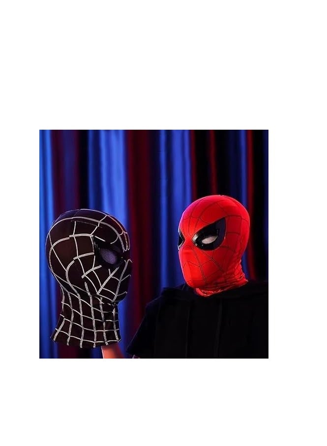 Mascara Spider-Man Headgear Mask Cosplay with Moving Eyes, 1:1 Scale Remote Control Electronic Spider-Man Mask for Kids and Adults , Elastic, Perfect for Parties, and Gifts