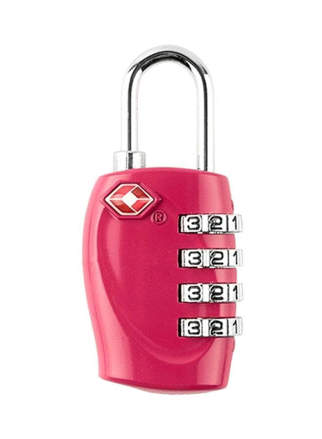 4-Digit Travel Luggage Combination Lock Pink/Silver