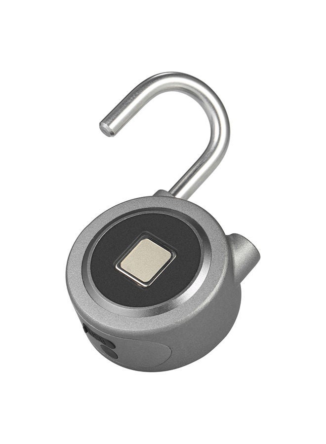 Rechargeable Smart Fingerprint Lock Grey/Black