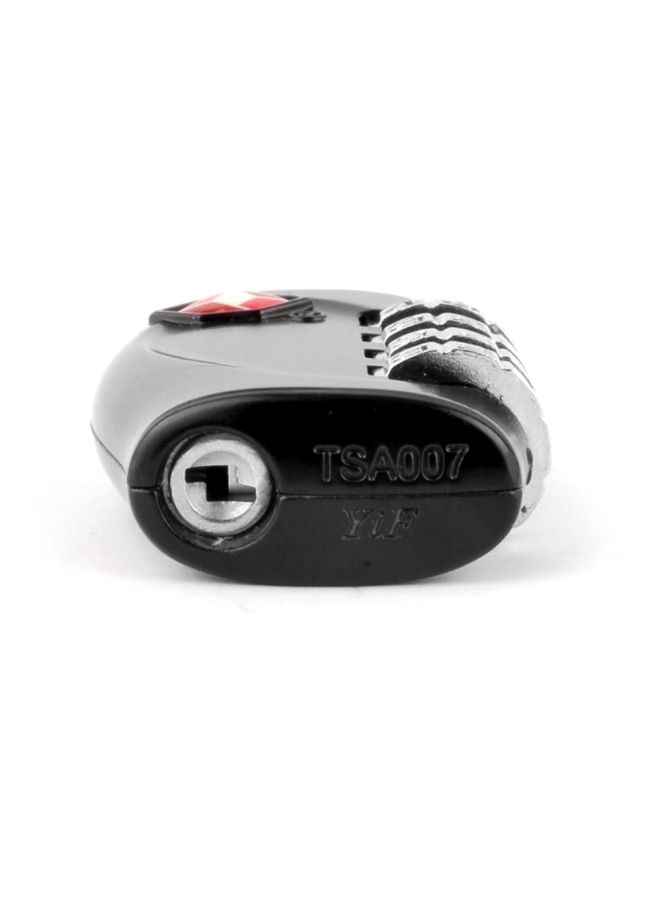 4-Digit Combination Steel Luggage Lock Black/Silver